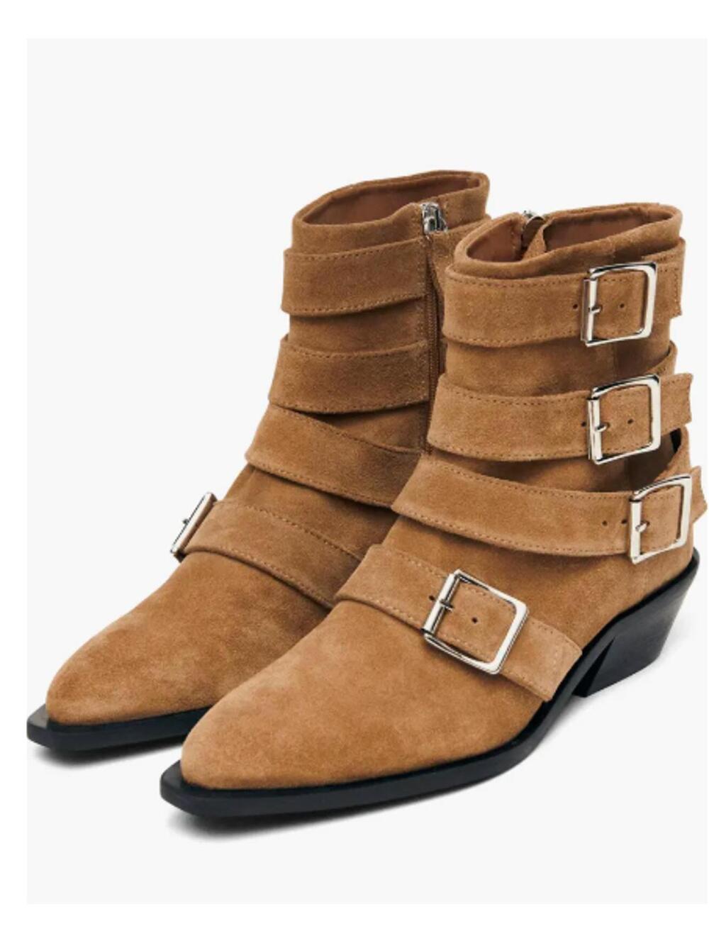 NWB Eras Buckle Strap Bootie (Women) ALOHAS 10 41 brown suede $329
